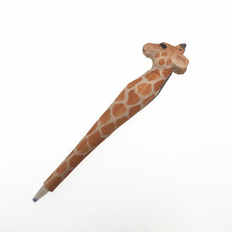 wooden giraffe pen