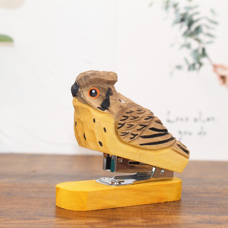 Wooden bird stapler