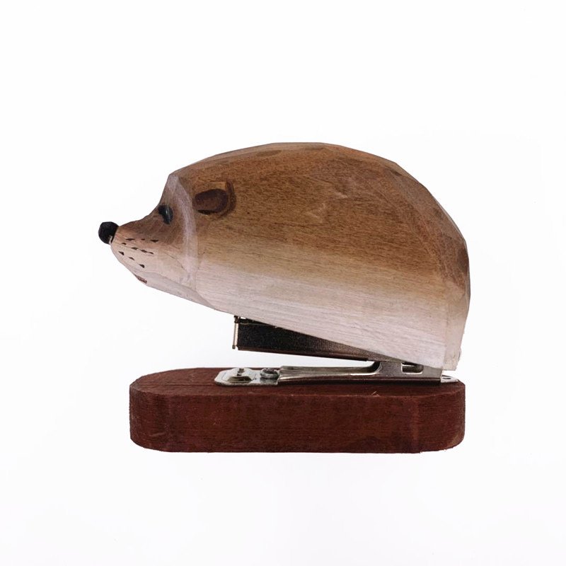 wooden hedgehog stapler