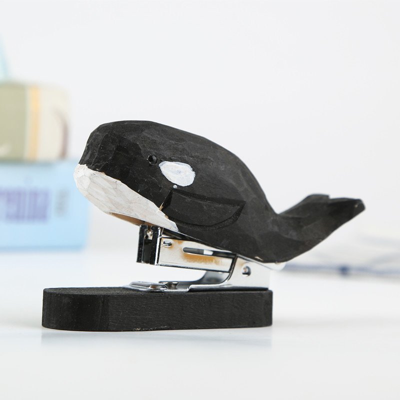 wooden whale stapler